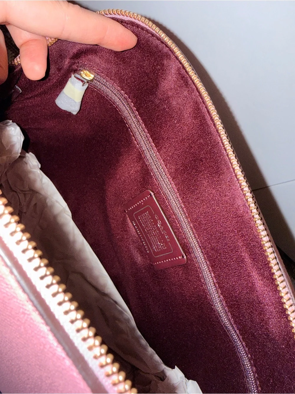 NWOT Coach Large Sierra Colorblock Crossbody Pink Dome Satchel Bag Gold F57502